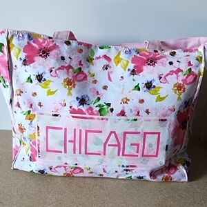 Robin Ruth Chicago Pink Watercolor Floral Medium Bag